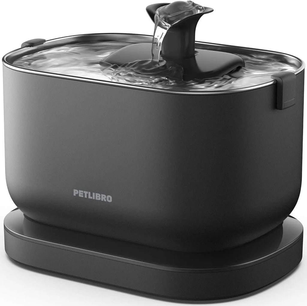 Cordless Cat Water Fountain Battery Operated Stainless Steel BPA Free