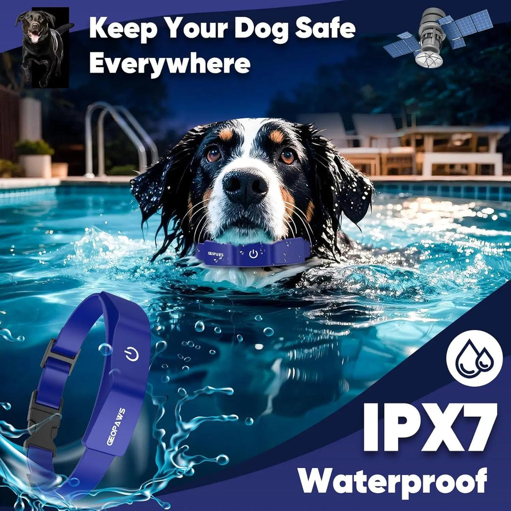 GPS Wireless Dog Fence Smart App Control Training Collar Adjustable Waterproof