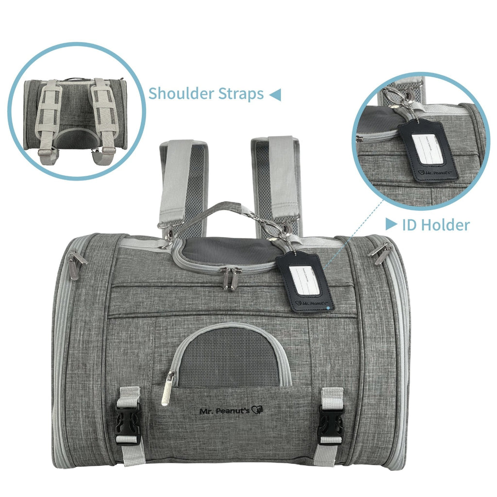 Mr. Peanut's Monterey Series Airline Compliant Horizontal Backpack Pet Carrier